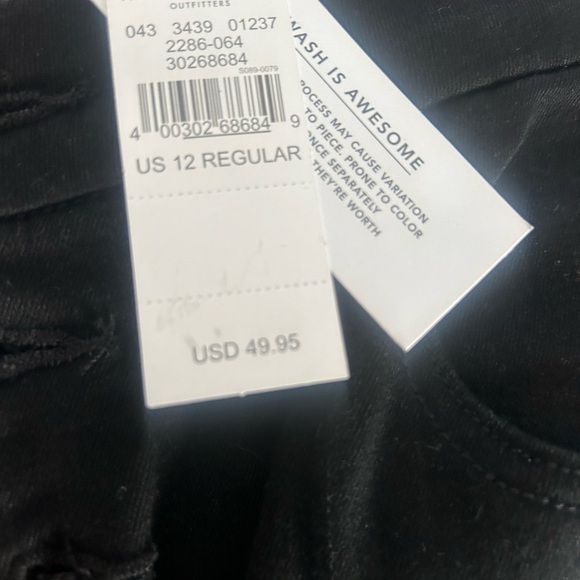 American Eagle Women's 10 Jeans Black High Rise Jegging Next Level Stretch T - Picture 3 of 3